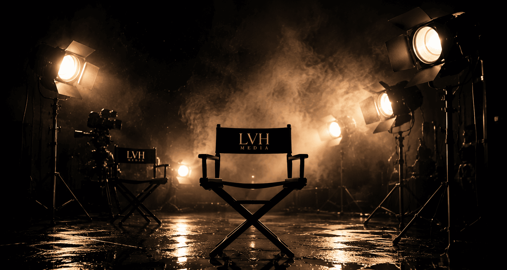 LVH Media production stage lit for a shoot